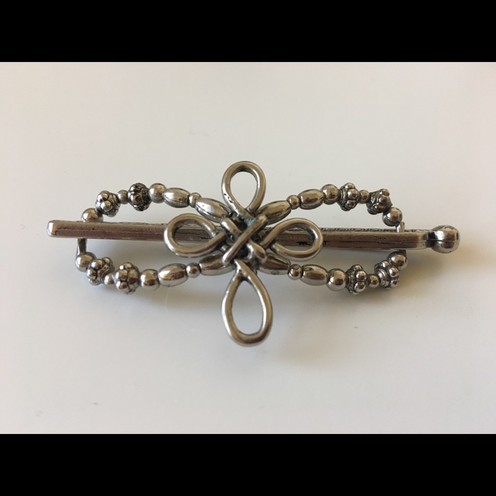 Lilla Rose Flexi Hair Clip Silver Celtic Cross